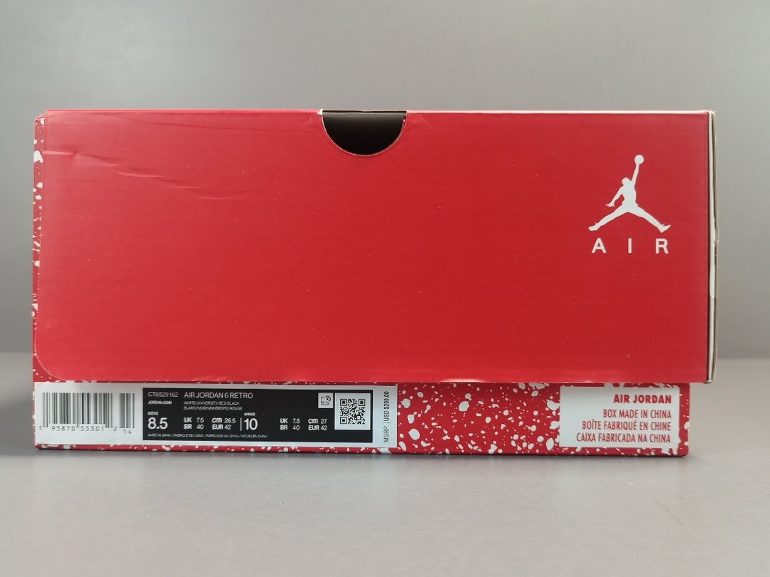 红白色 奥利奥 Air Jordan 6 ＂Red Oreo＂ CT8529-162