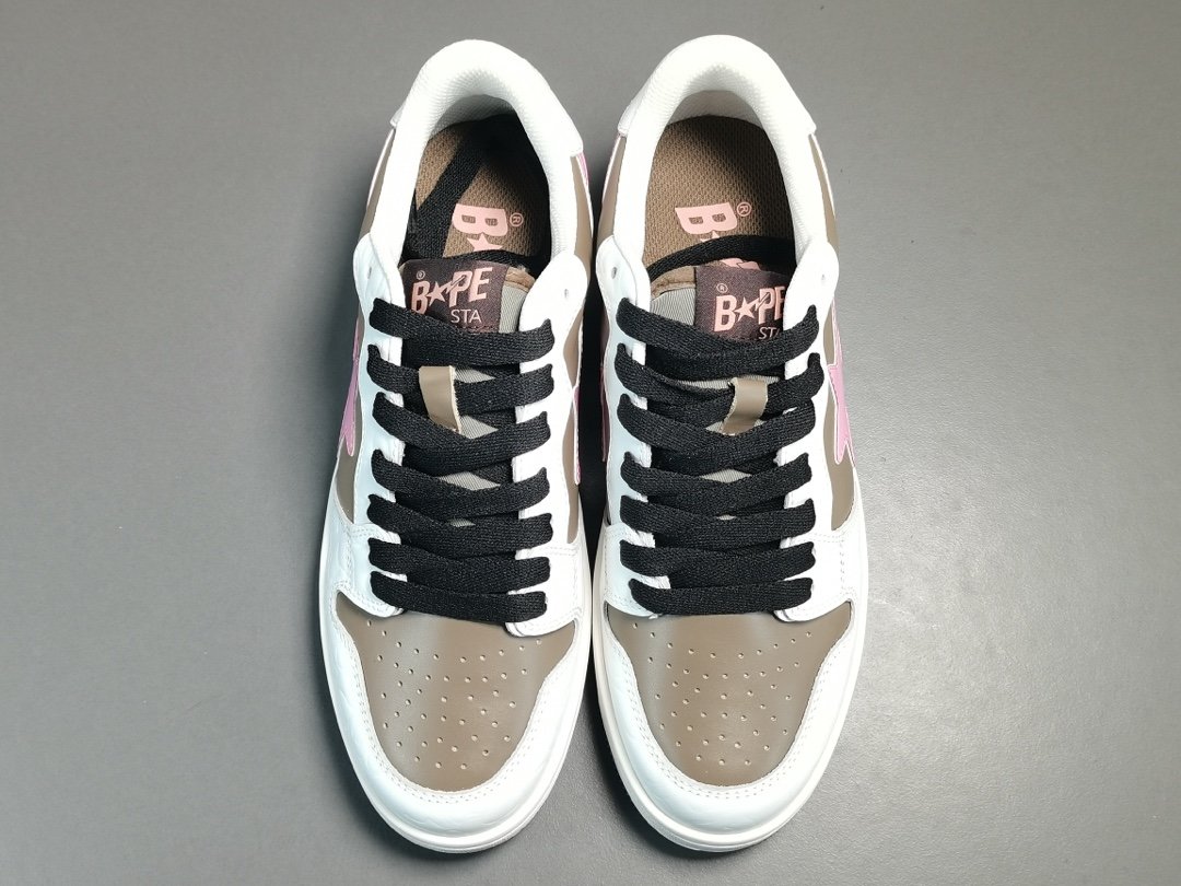 白褐色 东莞厂 Bape SK8 Sta 经典低帮时尚板鞋 1G70 1090 012