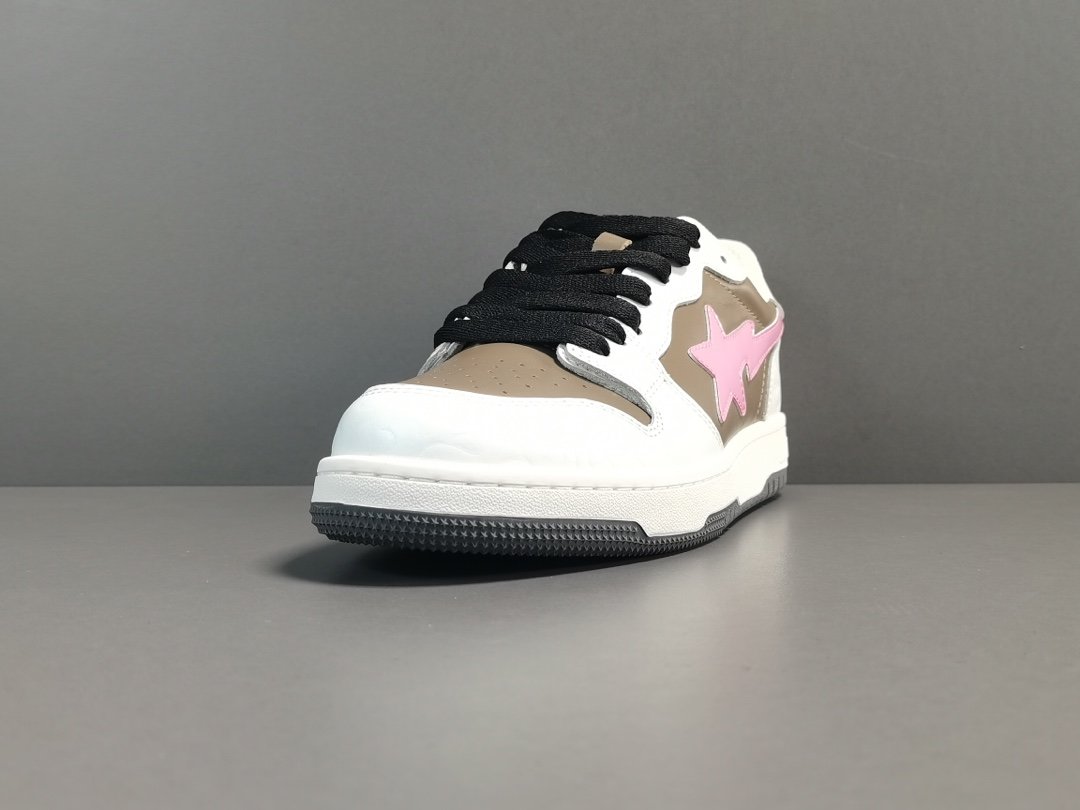 白褐色 东莞厂 Bape SK8 Sta 经典低帮时尚板鞋 1G70 1090 012