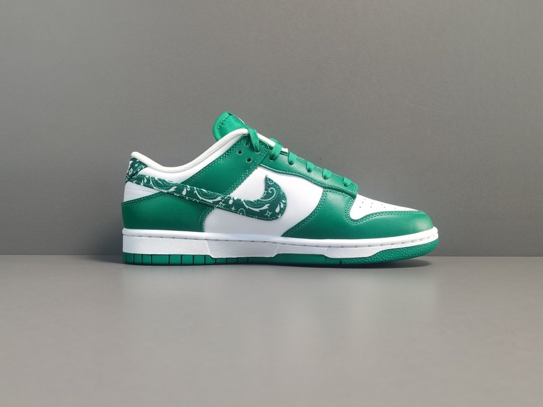 白绿 腰果花 NIKE DUNK LOW ESS＂Green Paisley＂复古休闲板鞋DD4401-102