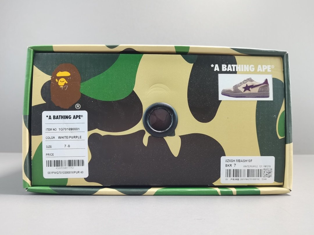 紫色渐变 东莞厂 Bape SK8 Sta 经典低帮时尚板鞋  1G701-090-001