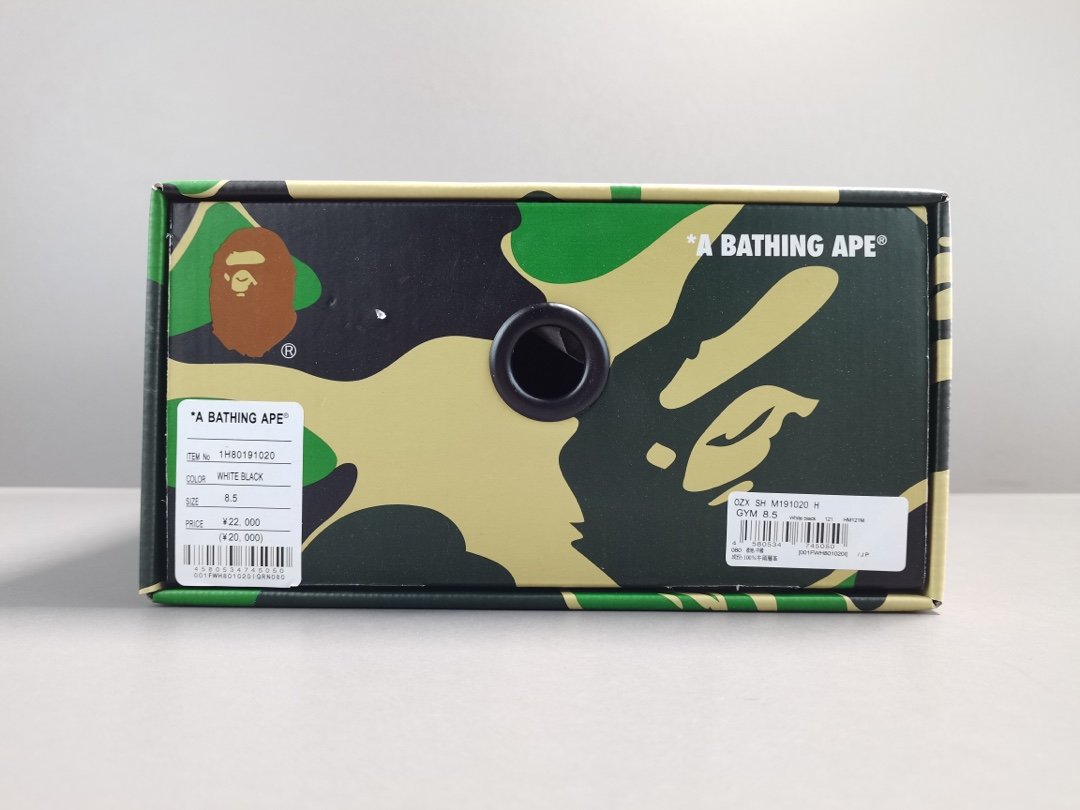 白黑 Bape Sk8 Sta 经典低帮时尚板鞋 1h80-191-020