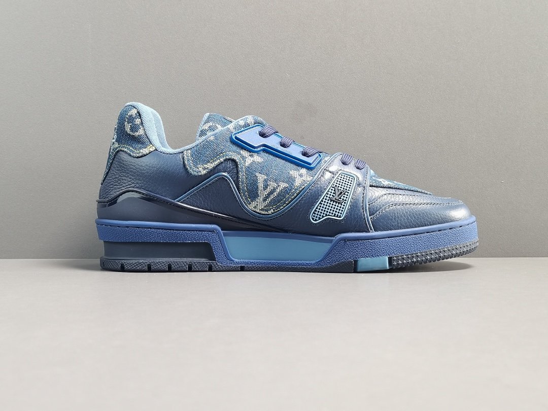 蓝色 Nigo x Louis Vuitton路易威登 Nigo2联名款 Trainer 休闲板鞋