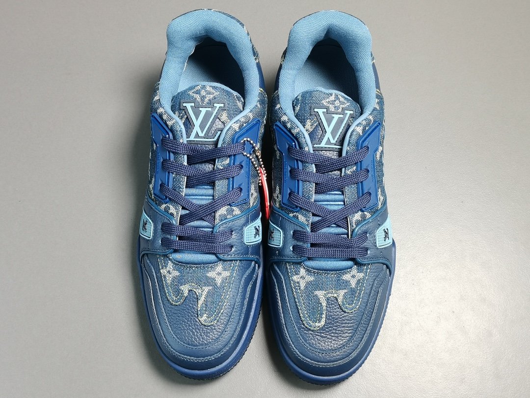 蓝色 Nigo x Louis Vuitton路易威登 Nigo2联名款 Trainer 休闲板鞋