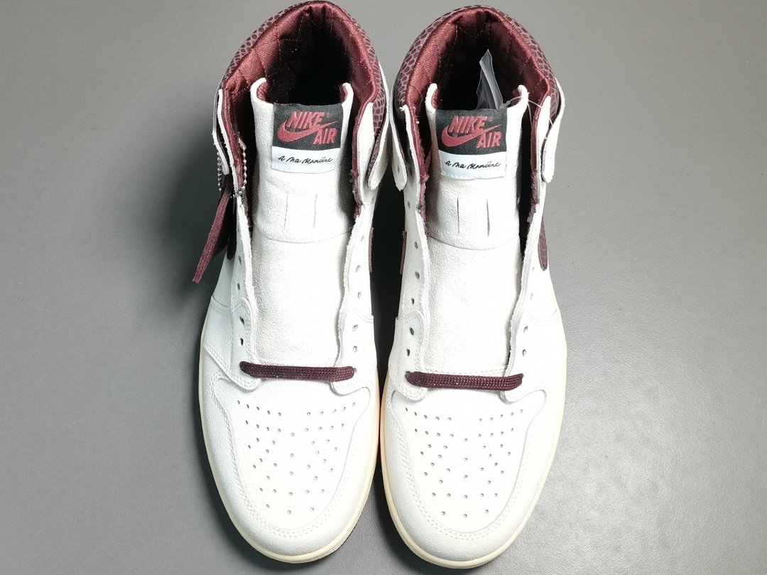 灰棕 蛇纹 A Ma Maniere x Air Jordan 1 Retro High OG SP＂sail and Burgundy＂复古修闲篮球鞋  DO7097-100