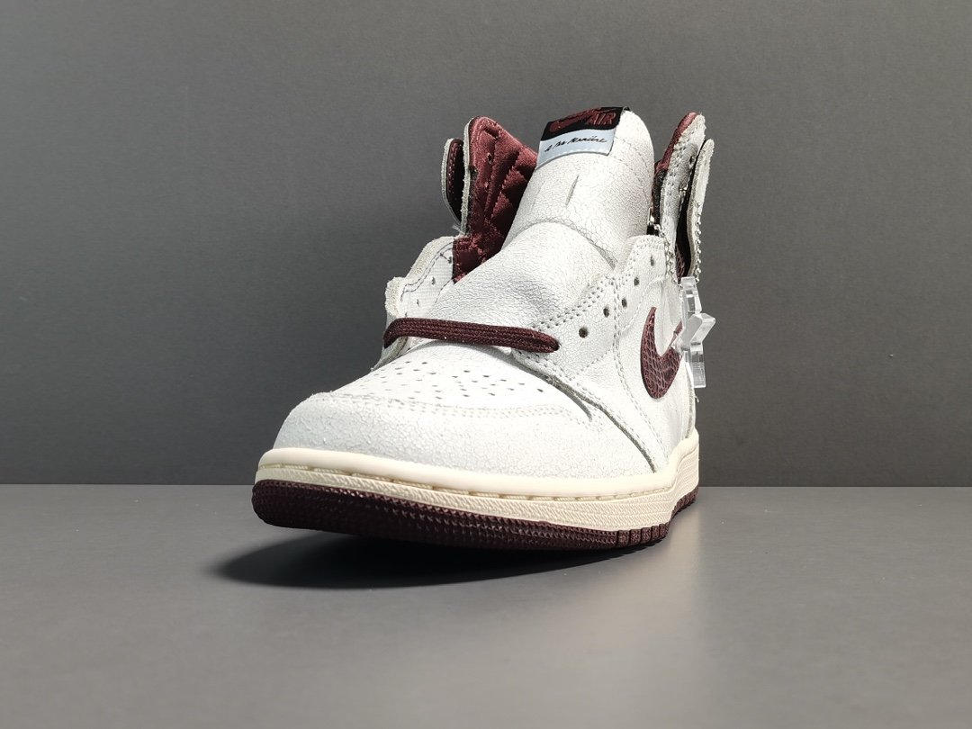 灰棕 蛇纹 A Ma Mainers x Air Jordan 1 Retro High OG SP＂Sail and Burgundy＂复古休闲篮球鞋  DO7097-100