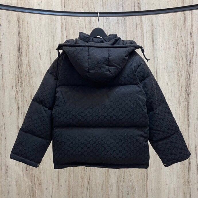 黑色 Gucci X The North Face 北面联名古驰老花logo 羽绒服