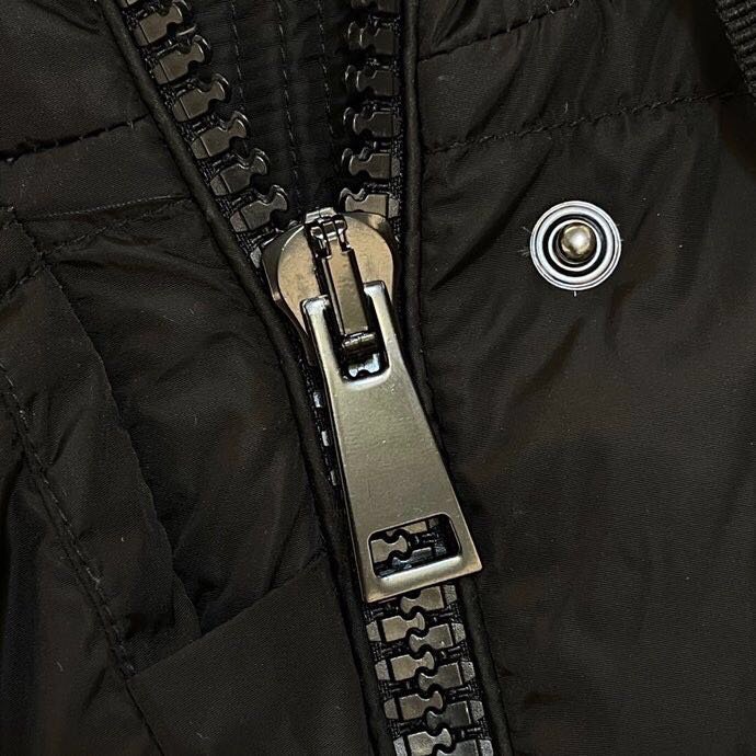 黑色 陈乔恩同款 Moncler Moka 蒙口 经典银狐皮草帽中长款连帽羽绒服外套