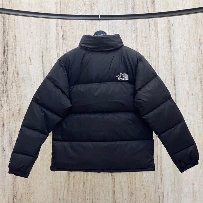 黑色THE NORTH FACE 1996 Retro Nuptse Jacket 拼接可收纳连帽700蓬连帽羽绒服