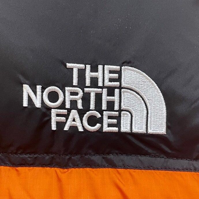 橙色 THE NORTH FACE 1996 Eco Nuptse Jacket 防风保暖休闲运动可收纳连帽羽绒服外套