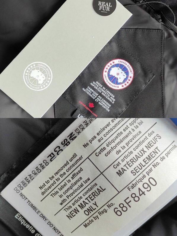 黑色 Canada Goose Log徽标男款羽绒马甲