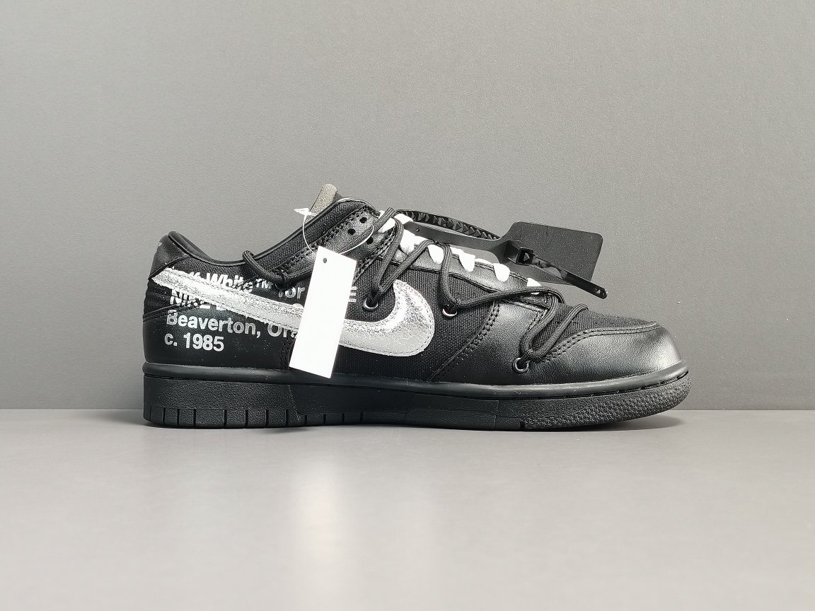 黑鞋带黑扣 Off-White x Nike Dunk Low＂The 50＂ DM1602-001