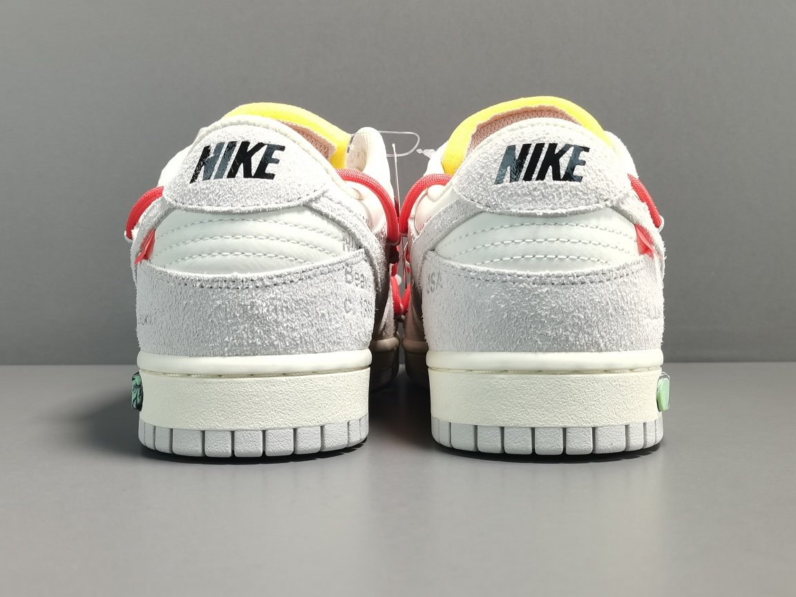 灰白 红鞋带淡粉扣 Off-White x Nike Dunk Low＂The 50＂ DJ0950-118