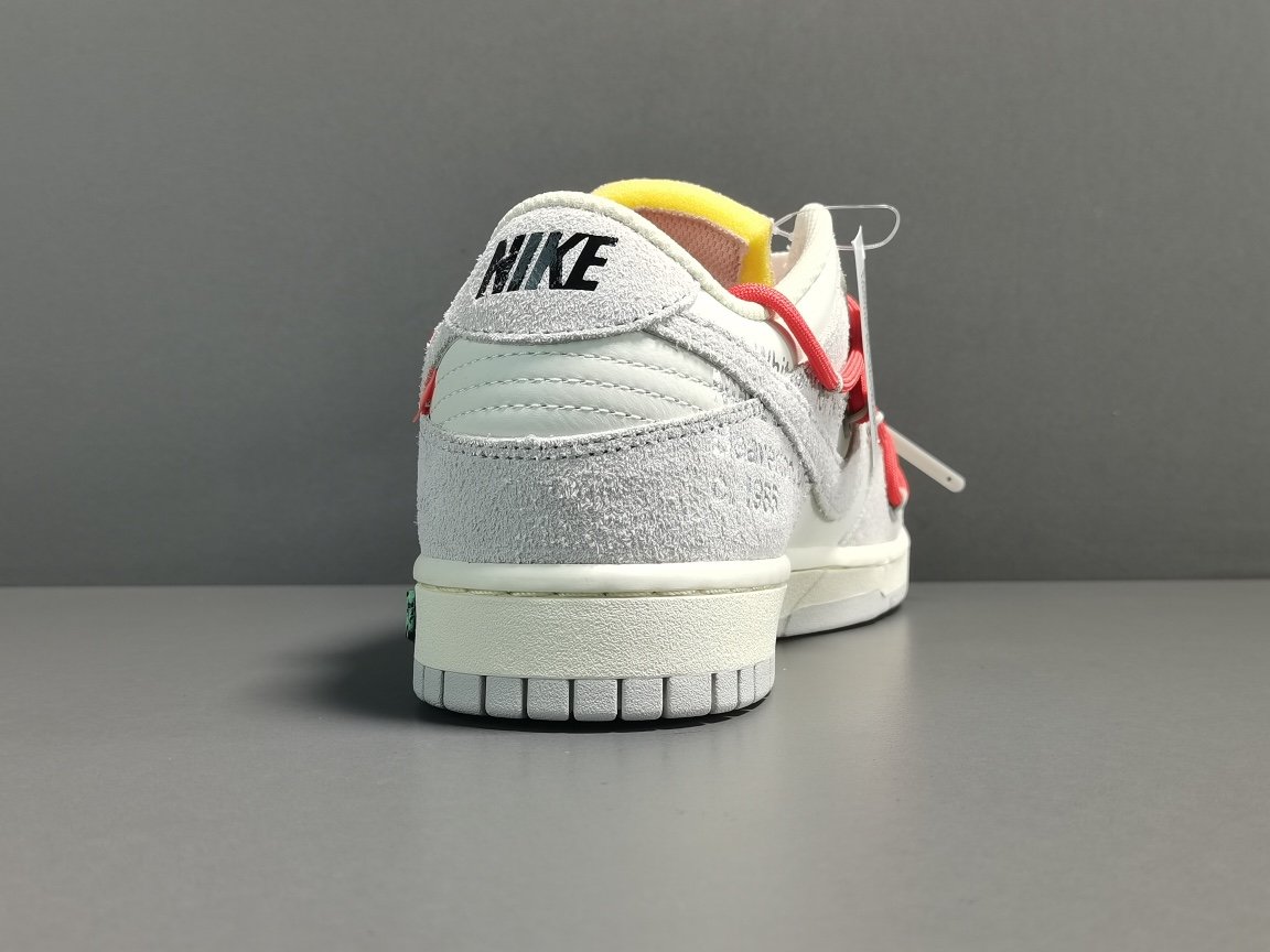 灰白 红鞋带淡粉扣 Off-White x Nike Dunk Low＂The 50＂ DJ0950-118