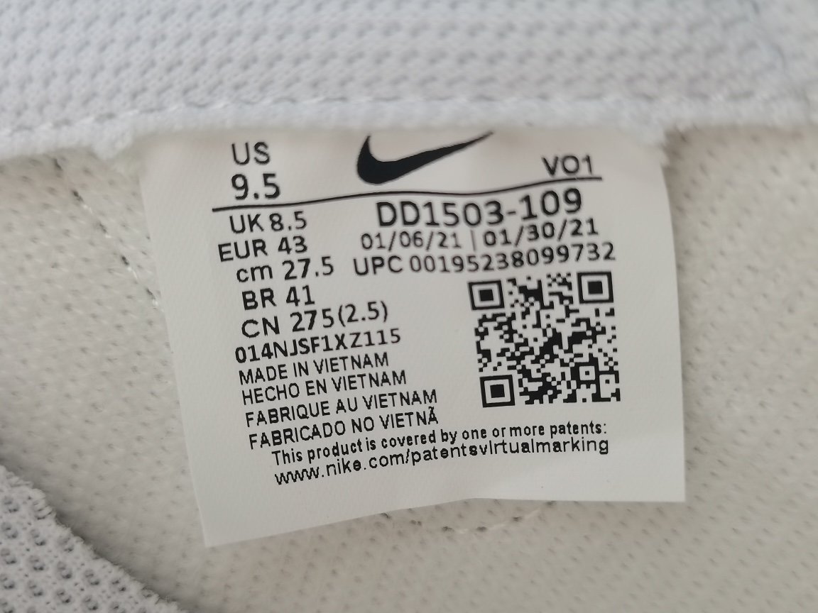 NIKE DUNK LOW Retro ＂Triple White＂ DD1503-109