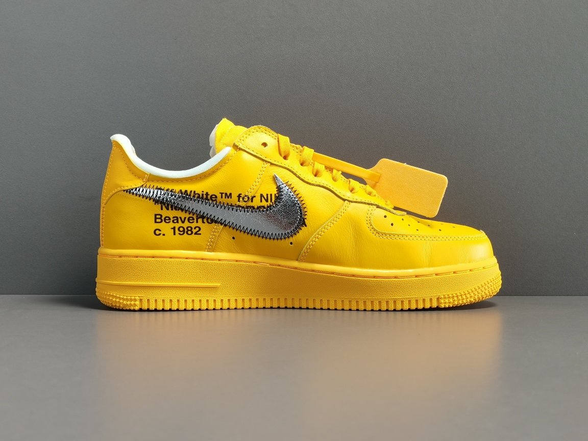 Off-White X Nike Air Force 1 LOW X＂University Gold＂耐克联名 DD1876-700