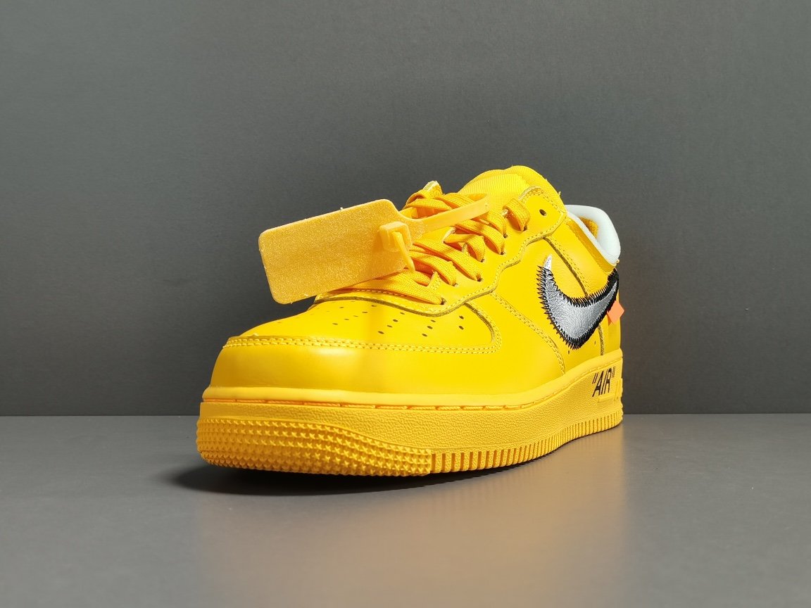 Off-White X Nike Air Force 1 LOW X＂University Gold＂耐克联名 DD1876-700