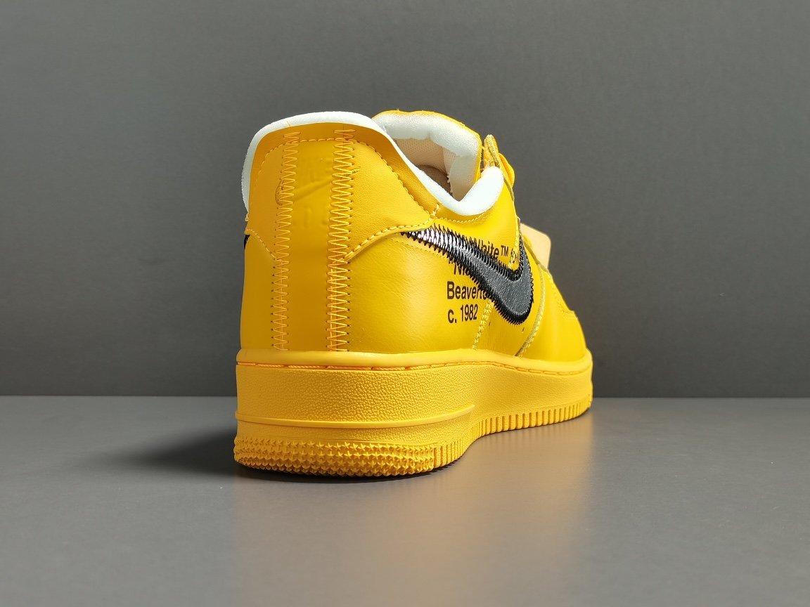 Off-White X Nike Air Force 1 LOW X＂University Gold＂耐克联名 DD1876-700